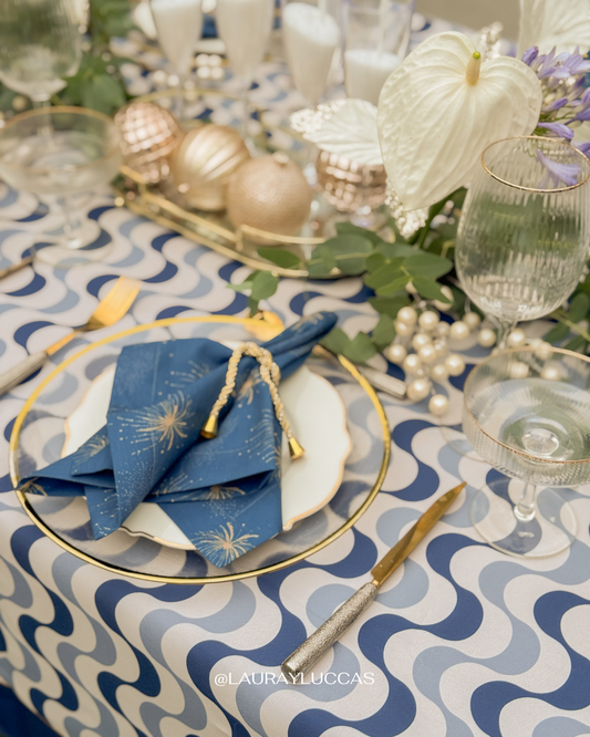 Servilleta de Tela Estampada Río de Janeiro - Azul