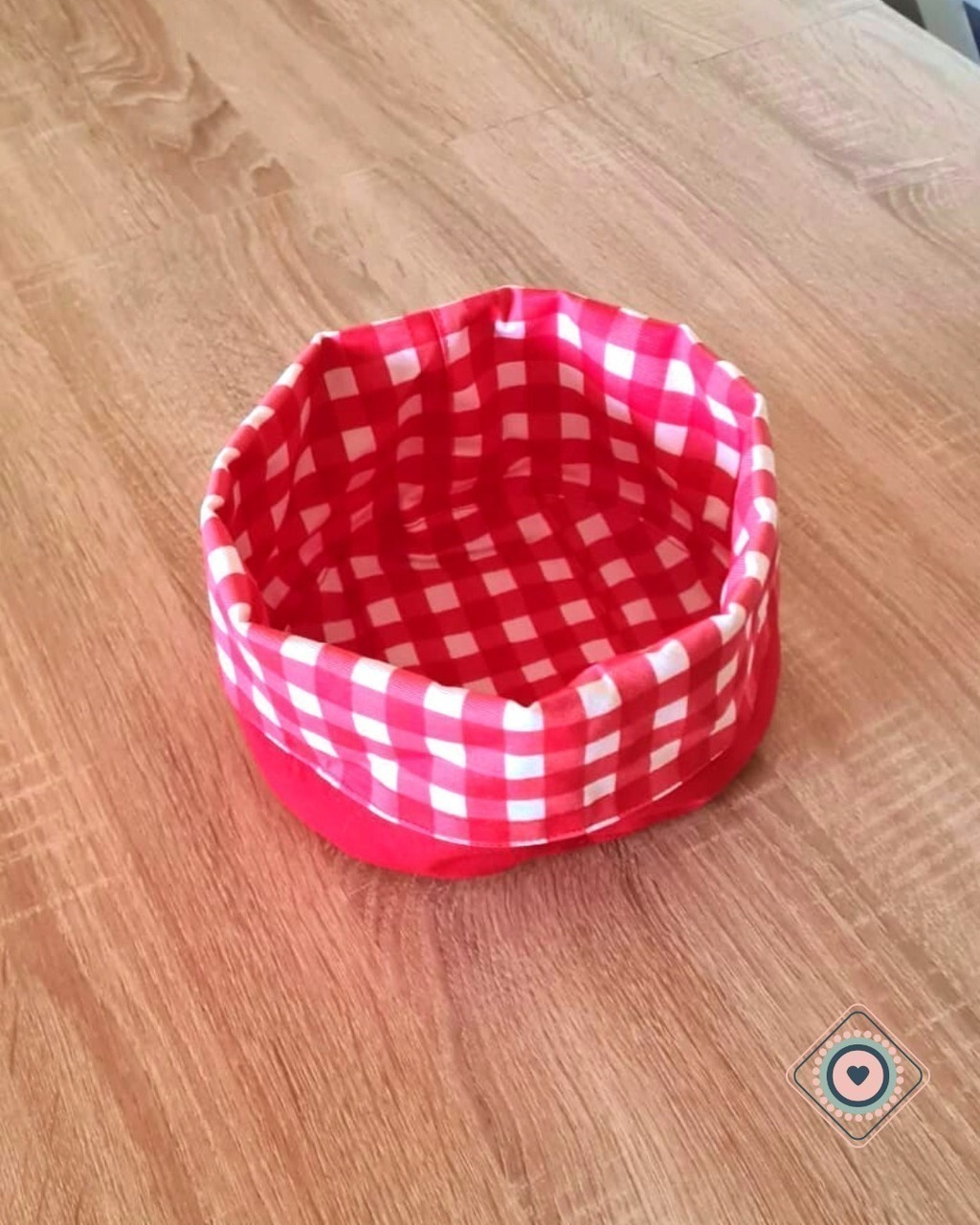 Panera doble faz cuadrille rojo