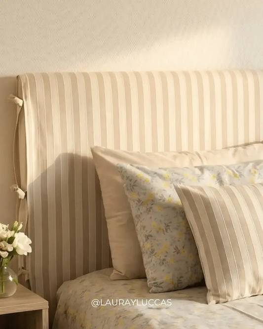 Kit Dormitorio de Lino — Rayas Naturales