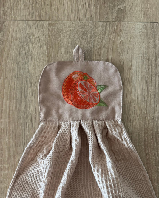 Kit de Toalla colgante seca manos y paño de cocina Naranja