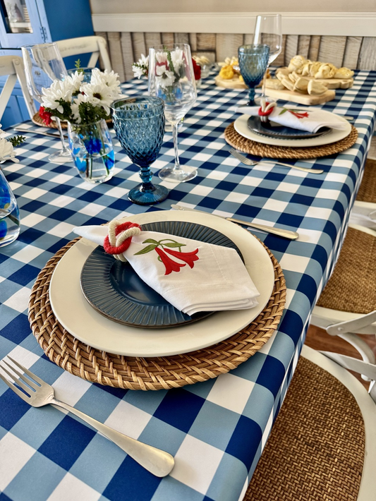 Mantel Rectangular Picnic azul