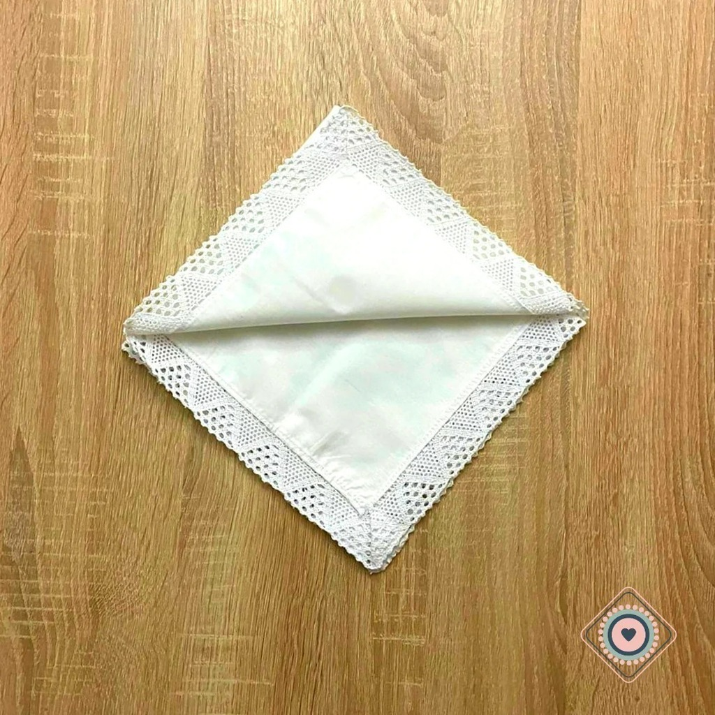 Servilleta de Tela Blonda Blanca