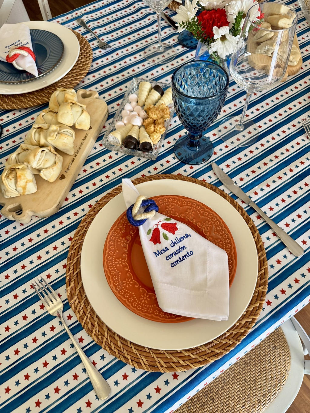 Kit de Servilletas de Tela Bordadas Chilenismos