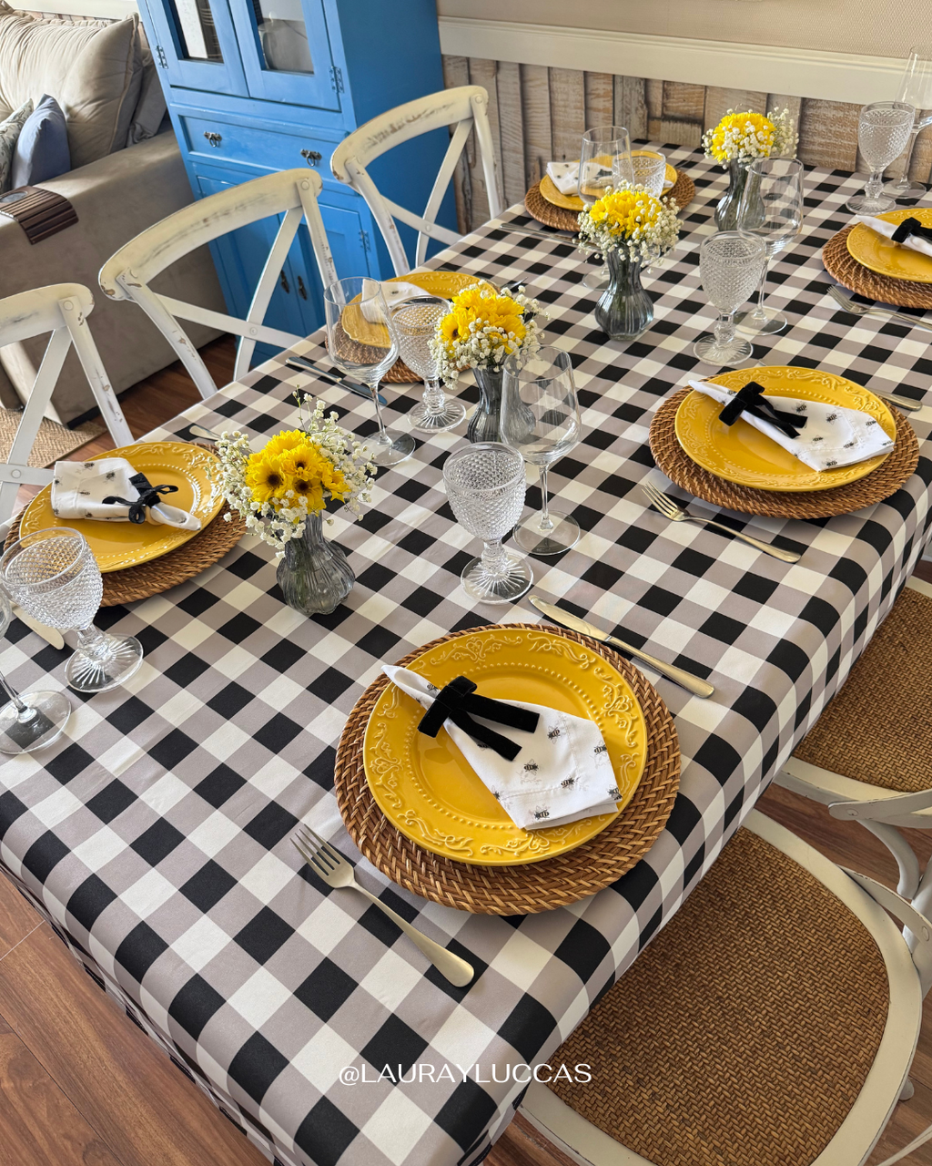 Mantel Rectangular Picnic negro