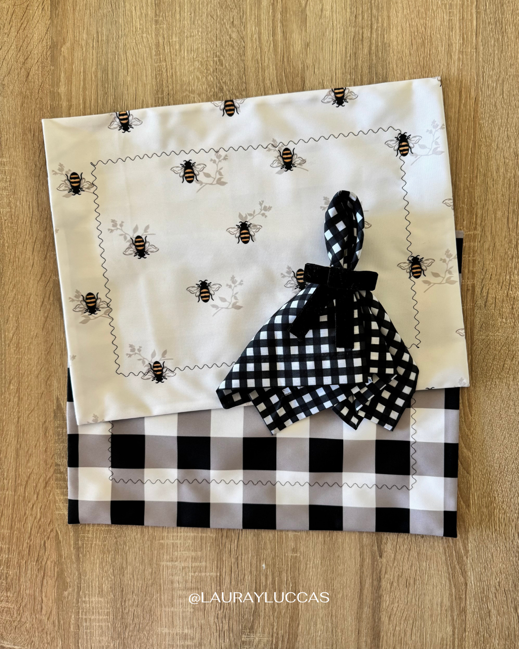 Servilleta de Tela Estampada Picnic negro