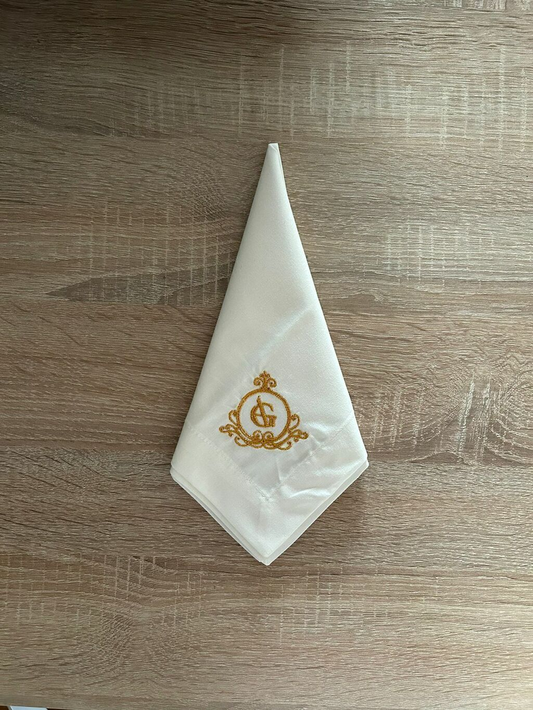 Servilletas de tela bordada monograma