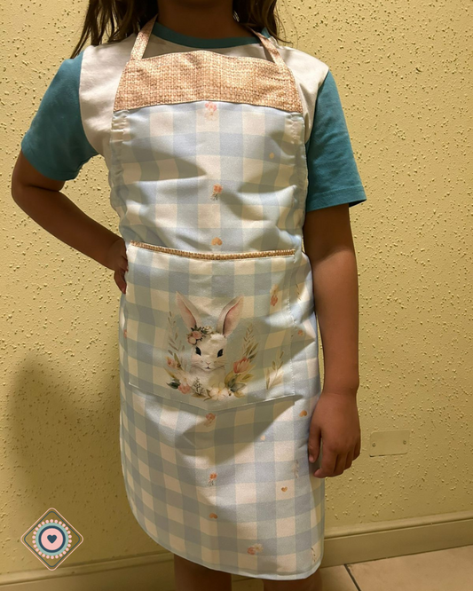 Delantal Impermeable Cuadrille Celeste Pascua - Niños