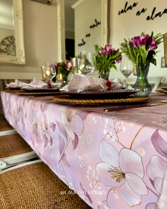 Mantel Rectangular Flor de Cerezo