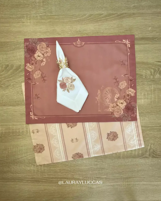 Kit de Mesa Aurora con servilleta bordada