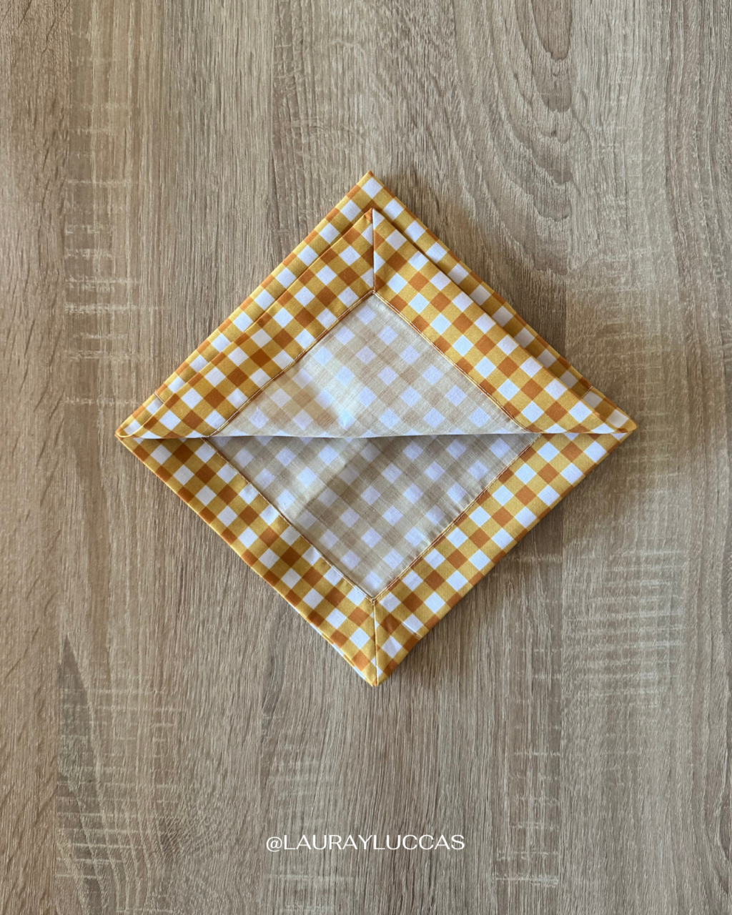 Servilleta de Tela Estampada Picnic Mostaza