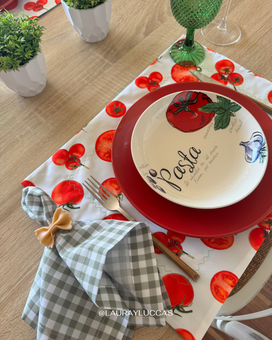 Kit de Mesa Puesta Italia con servilletas picnic verde