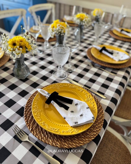 Mantel Rectangular Picnic negro