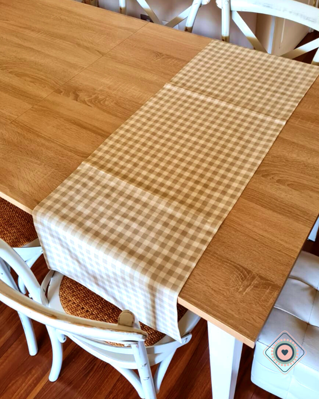 Sendero Impermeable Cuadrillé Beige