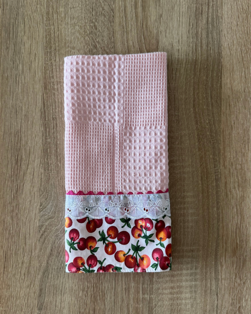 Kit de Toalla colgante seca manos y paño de cocina Guinda