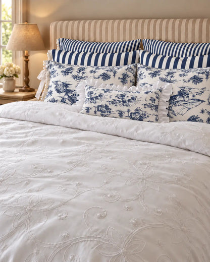 Composición de Almohadas · Azul Provenzal