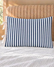 Funda de Almohada · Rayas Delgadas Azul Provenzal