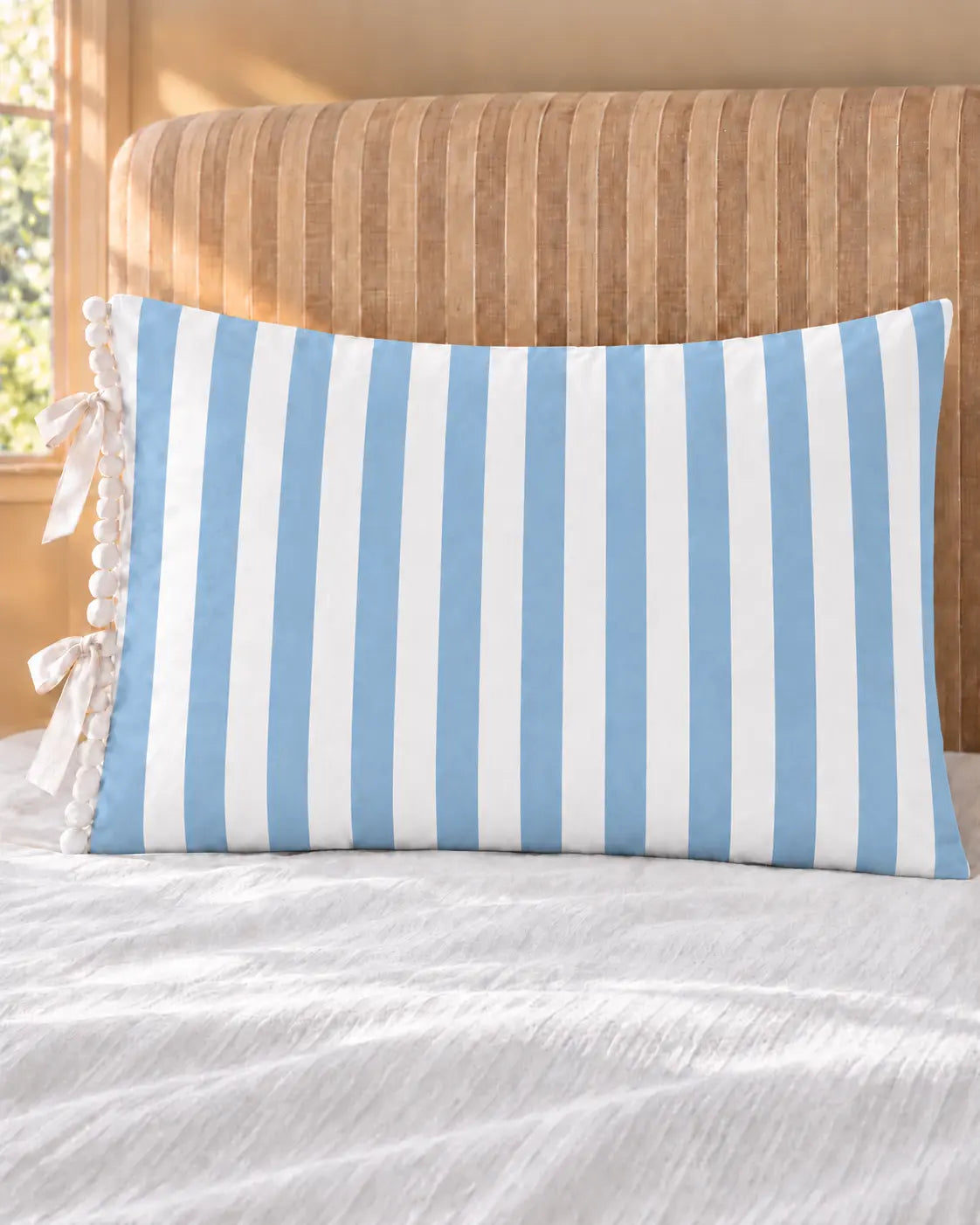 Funda de Almohada · Rayas Anchas Cielo de Provenza
