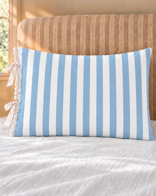 Funda de Almohada · Rayas Anchas Cielo de Provenza