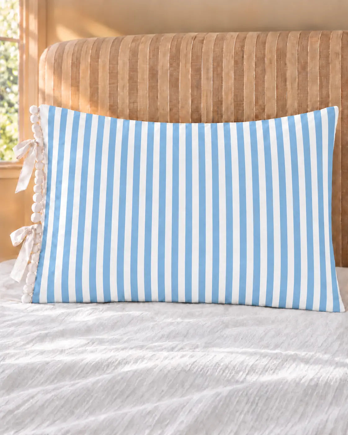 Funda de Almohada · Rayas Delgadas Cielo de Provenza