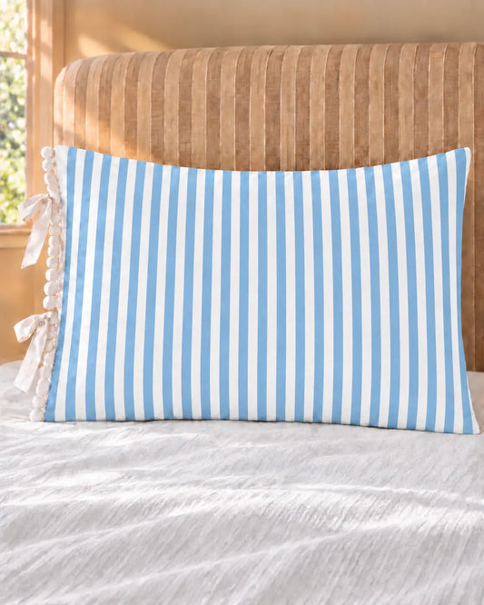 Funda de Almohada · Rayas Delgadas Cielo de Provenza