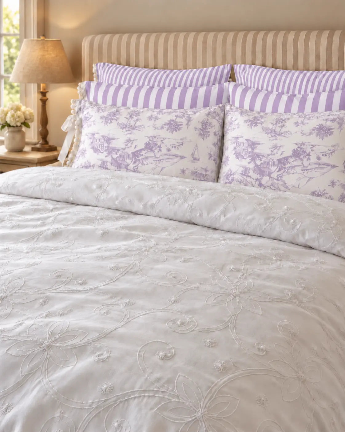 Composición de Almohadas · Jardín de Lavanda