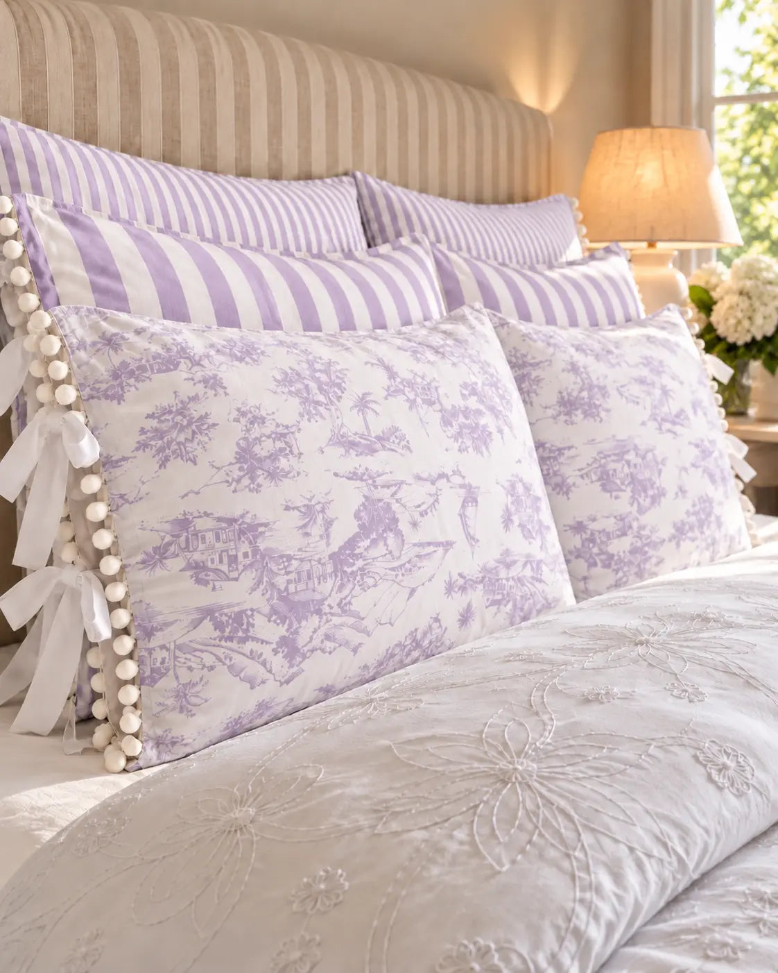 Composición de Almohadas · Jardín de Lavanda