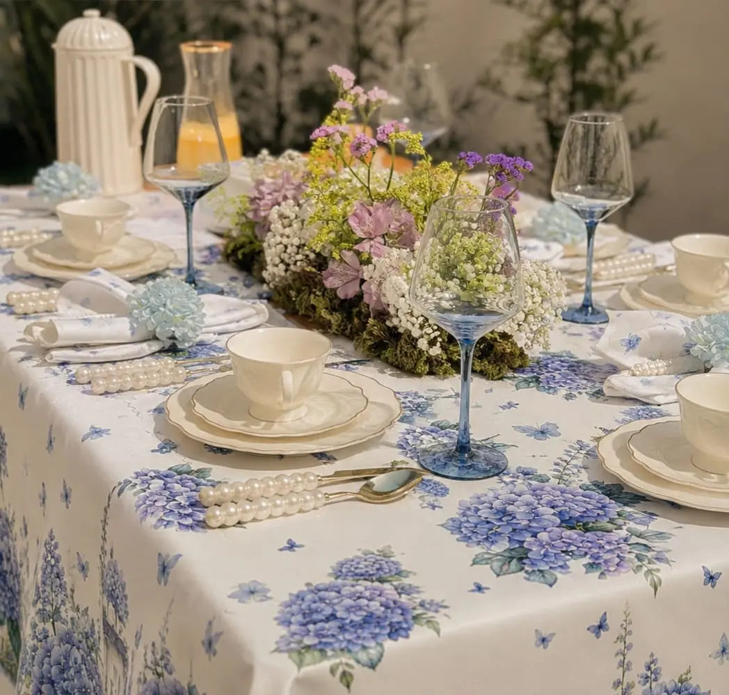 Mantel Rectangular Hortensias de Azores