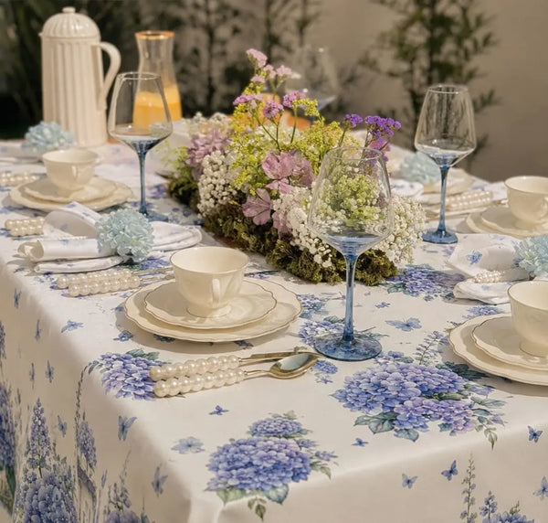 Mantel Rectangular Hortensias de Azores