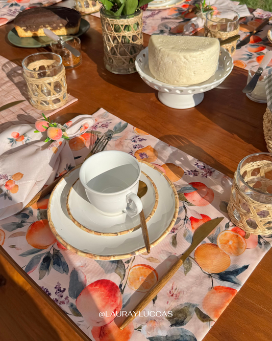 Kit de Mesa Puesta Pomar Florido con servilletas duraznos