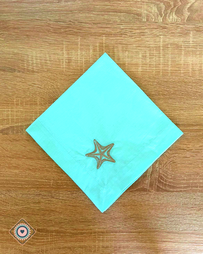 Servilleta de tela bordada estrella
