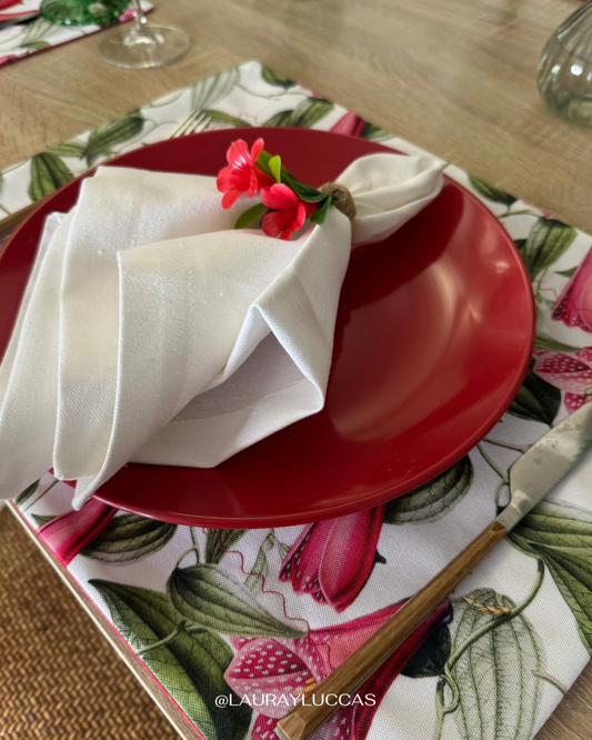 Servilleta de Tela en lino blanco