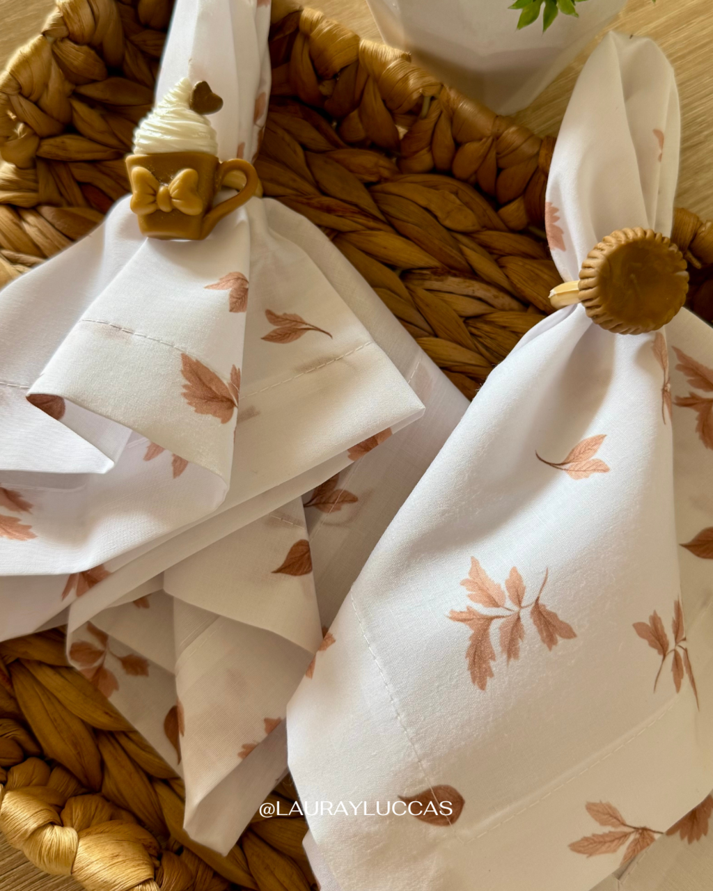 Servilleta de Tela 100% algodón estampada Chocolate Belga