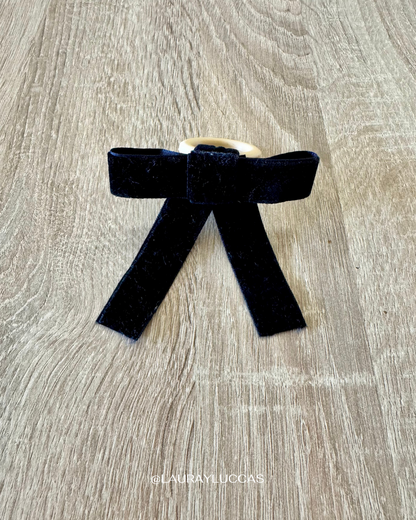 Porta servilleta de tela lazo negro