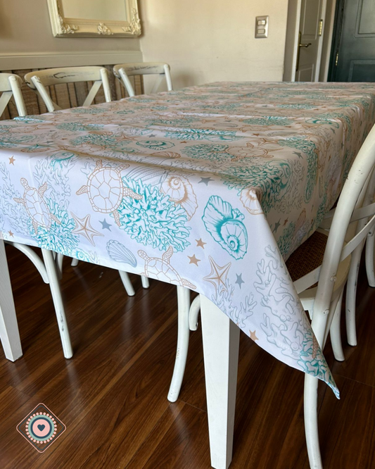 Mantel Rectangular Impermeable Océano