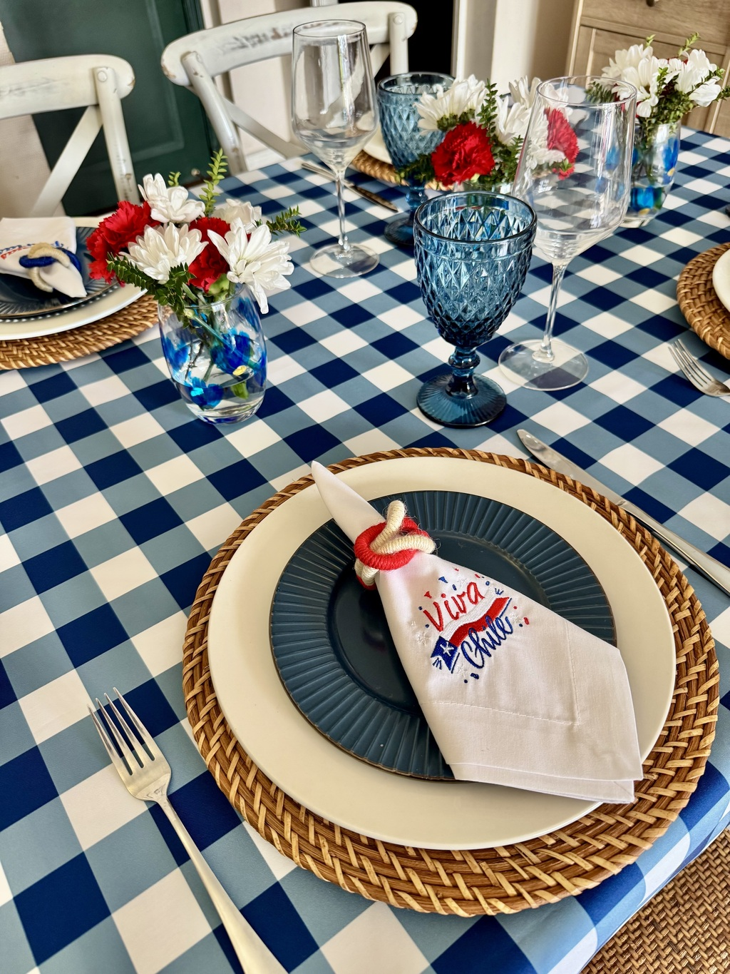 Mantel Rectangular Picnic azul