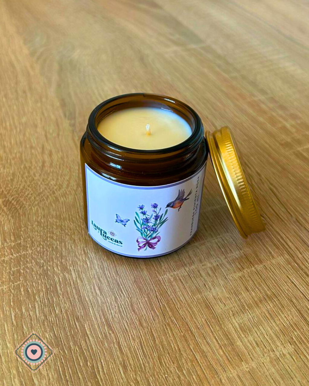 Vela de cera de soja aromática 100gr. Nido de Afecto