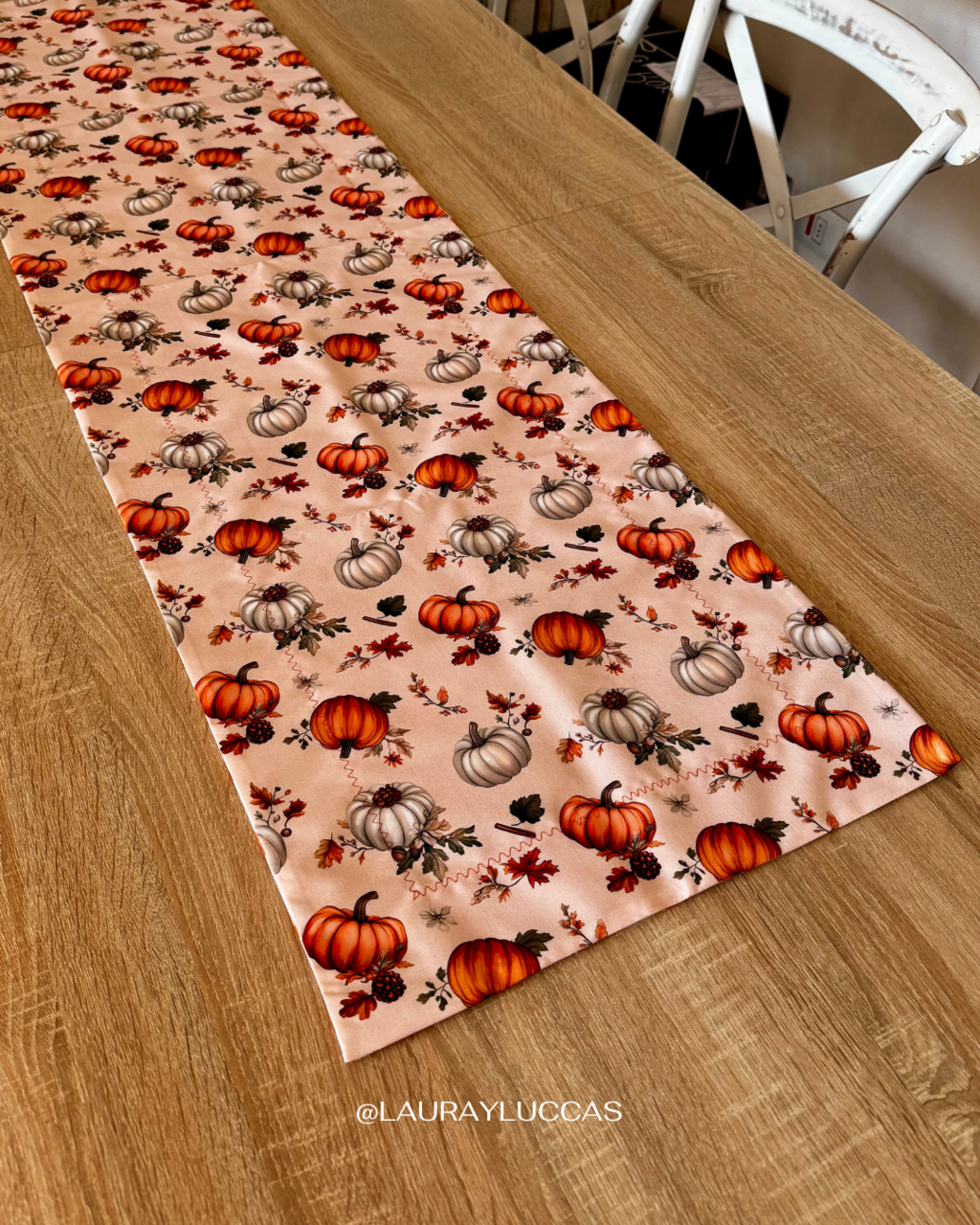 Sendero de mesa faz única impermeable Otoño Americano Calabazas