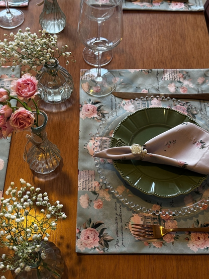 Kit de Mesa Orgullo y Prejuicio servilleta beige