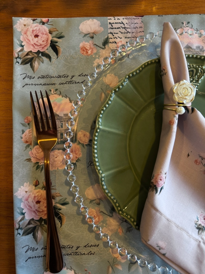 Kit de Mesa Orgullo y Prejuicio servilleta beige