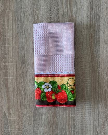 Kit de Toalla colgante seca manos y paño de cocina Frutilla