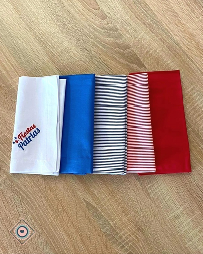 Servilleta de Tela Color Rayas rojas