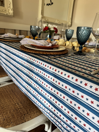 Mantel Rectangular Estrellas de Chile