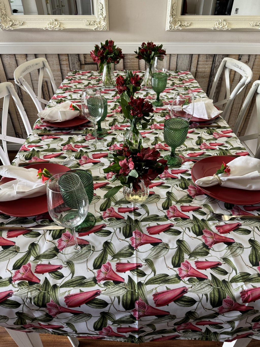 Mantel Rectangular Copihue