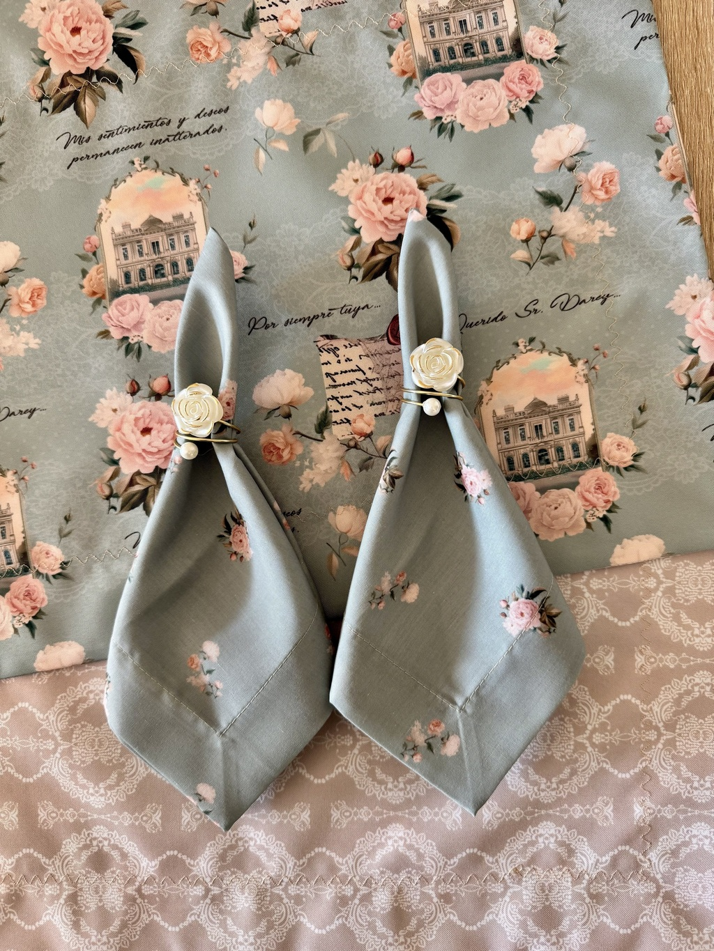 Porta servilletas rosa Orgullo y Prejuicio