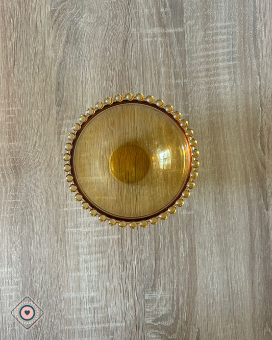 Bowl 480ml Color Ámbar Colección Cristal Perlas