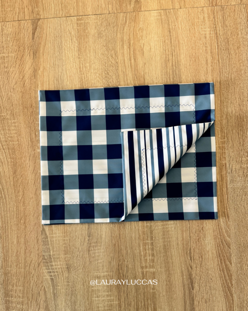 Set familia - 4 individuales doble faz Picnic Azul