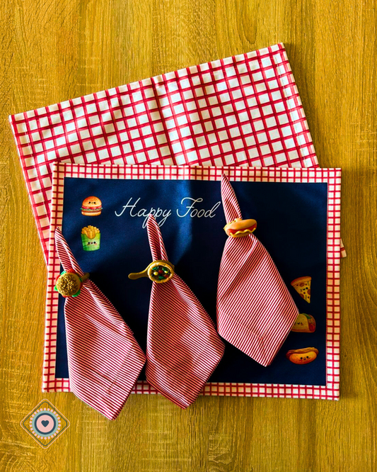 Kit de Mesa Puesta Happy Food Pizza