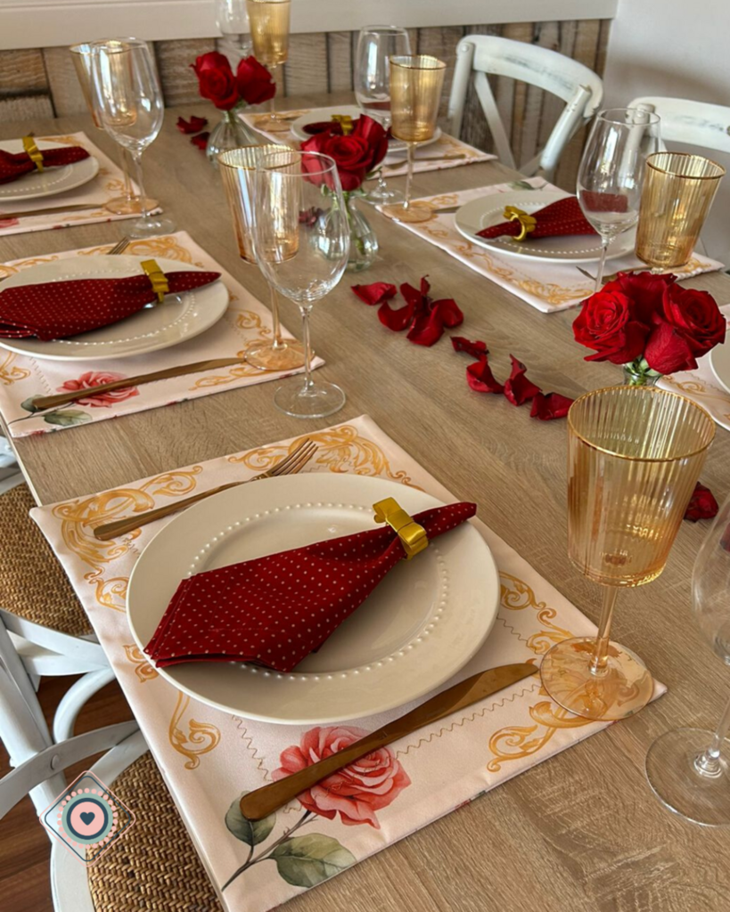 Set familia 4 individuales doble faz Bella