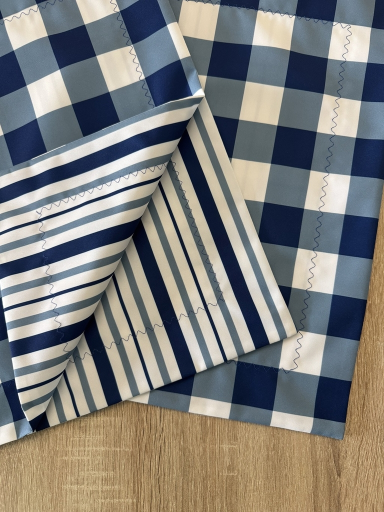 Set familia - 4 individuales doble faz Picnic Azul