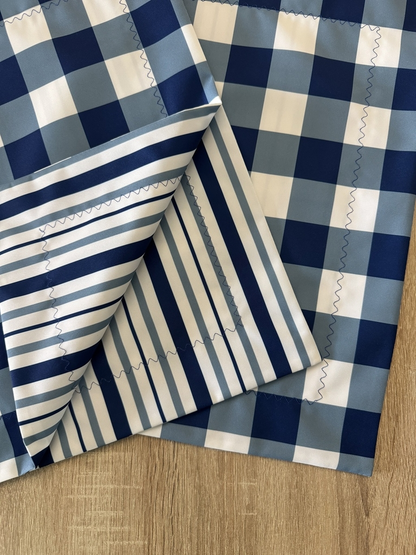 Set familia - 4 individuales doble faz Picnic Azul